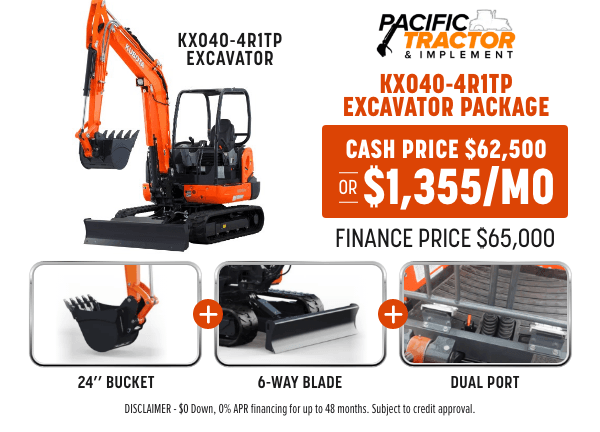 KX040-4R1TP Excavator Package